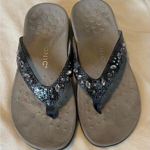 Vionic Women's Lucia Sandal Slate Grey Snake